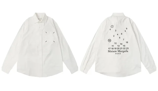 Maison Margiela Oversized Shirt Number Print Back