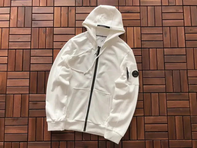 C.P. Company Goggle Hoodie White