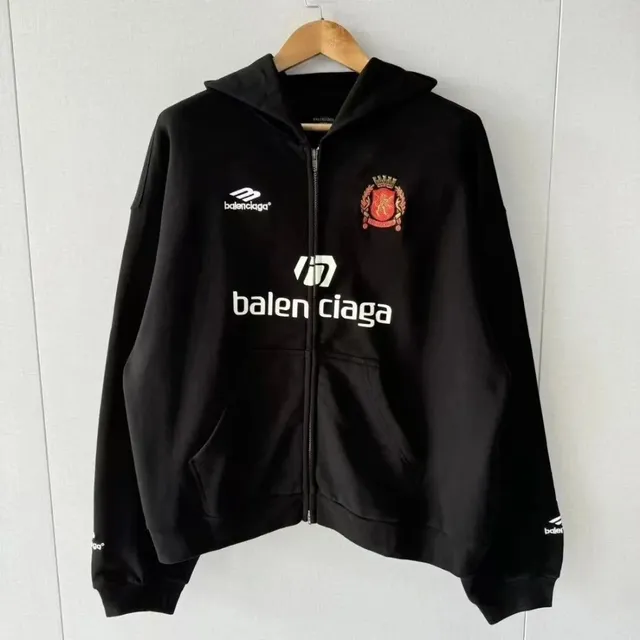Balenciaga Zip-Up Hoodie Club Crest