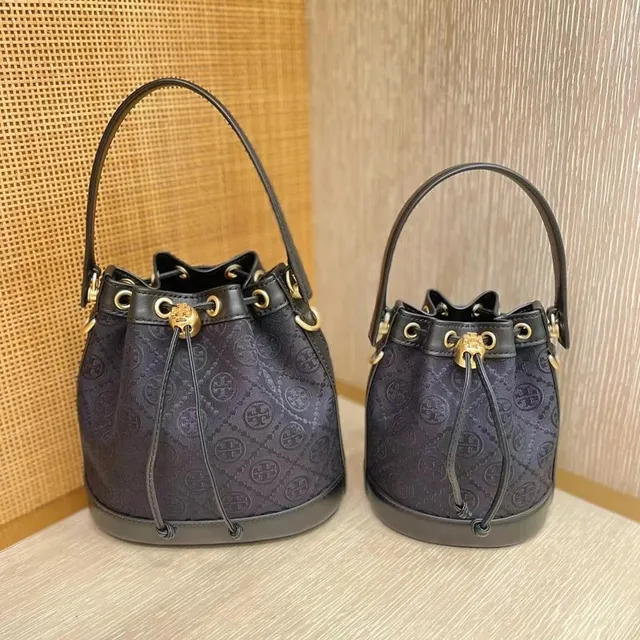 Tory Burch Mini Miller Bucket Bag Monogram Canvas