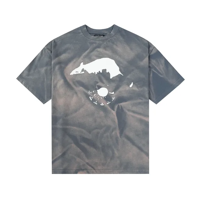 Enfants Riches Déprimés Graphic Tee Washed Grey with White Print