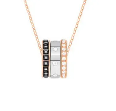Three-ring transfer bead necklace
