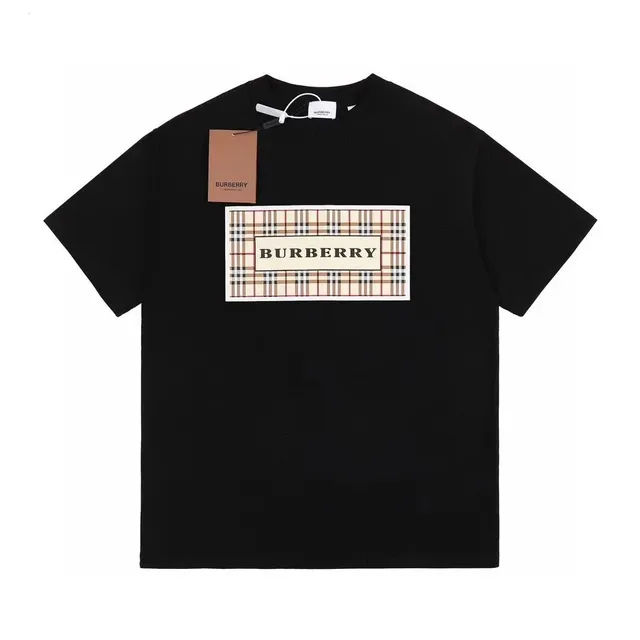 Burberry Graphic T-Shirt Check Print Logo