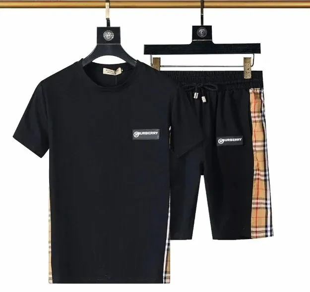 Burberry T-Shirt and Shorts Set Check Trim