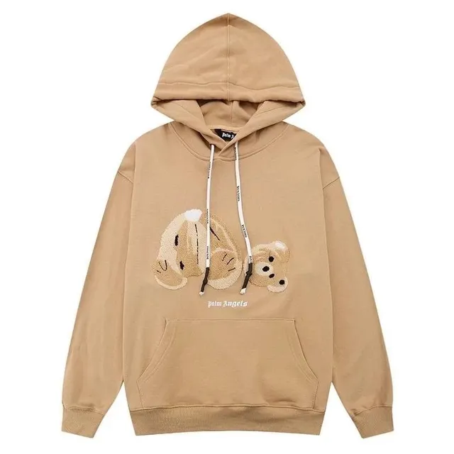 Palm Angels Hoodie Bear Embroidery