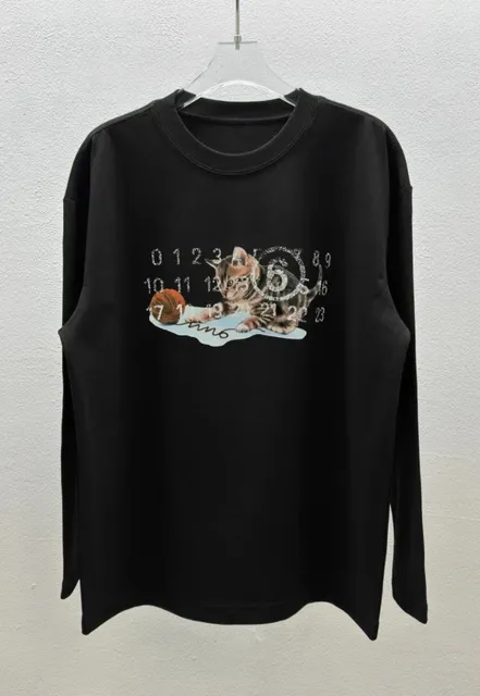 Maison Margiela Long-Sleeve Tee Kitten Print