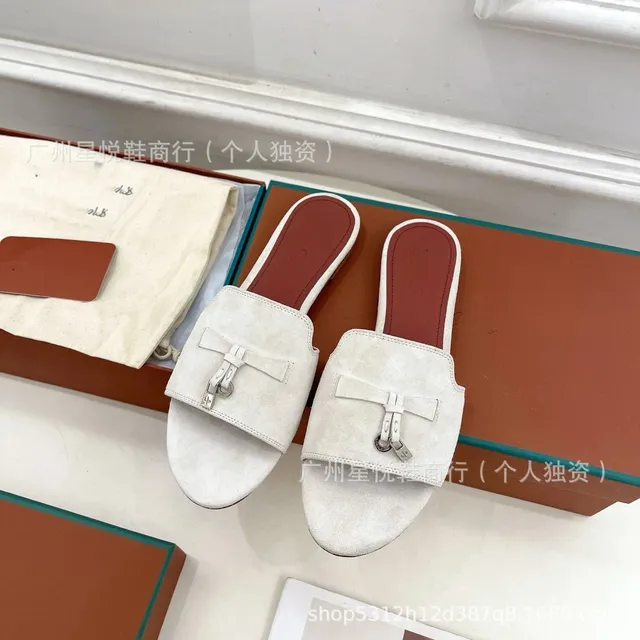 Hermès Oran Slide Suede Bow
