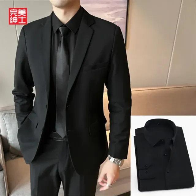 Suit Jacket Solid Black