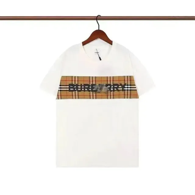 Burberry Logo Stripe T-Shirt Vintage Check Panel