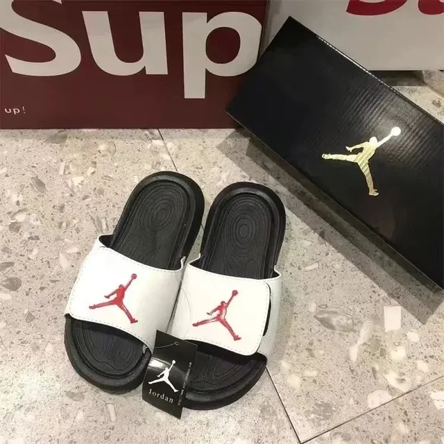 Jordan × Supreme Slide Sandal White/Black/Red