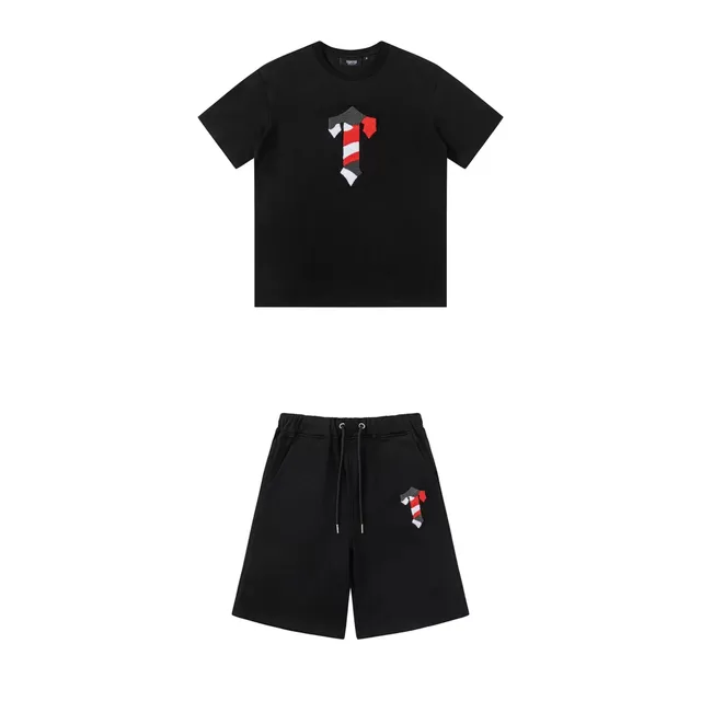Corteiz T-Shirt and Shorts Set CRTZ Logo Embroidered