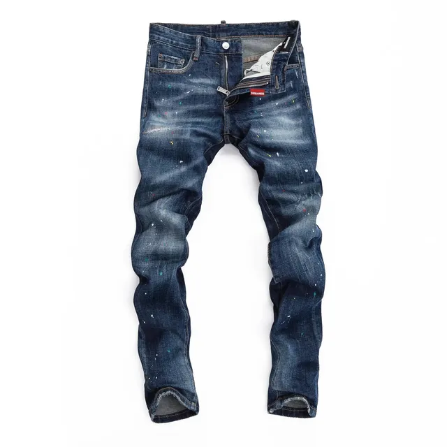 Dsquared2 Paint Splatter Jeans Distressed with Multi-Color Paint Splatter
