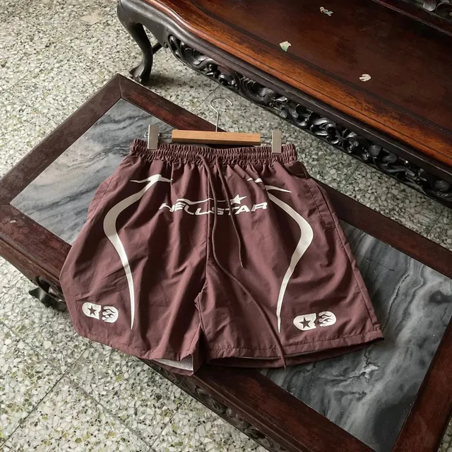 Hellstar Track Shorts Star Flame Logo