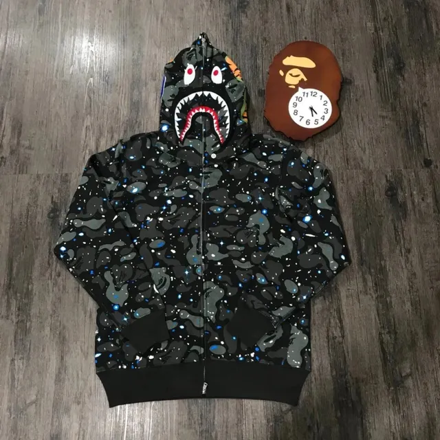 BAPE Shark Full Zip Hoodie Space Camo