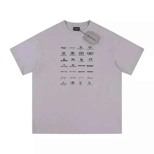 Balenciaga Logo Print T-Shirt Multi-Logo