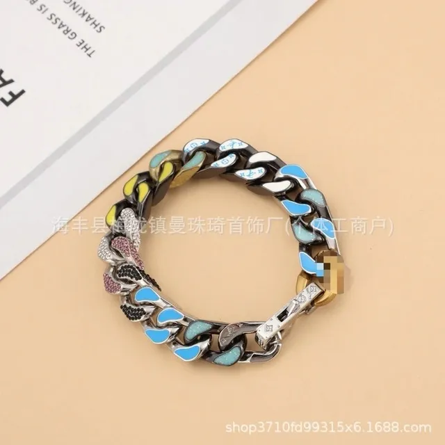 Louis Vuitton Chain Bracelet Multicolor Enamel
