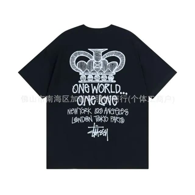 Stüssy Graphic Tee One World One Love Crown