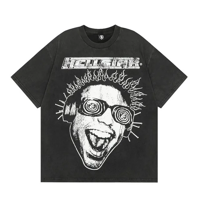 Hellstar Graphic Tee Psychedelic Face Print