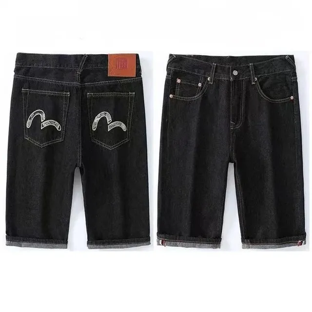 Evisu Denim Shorts Horsehead Embroidery