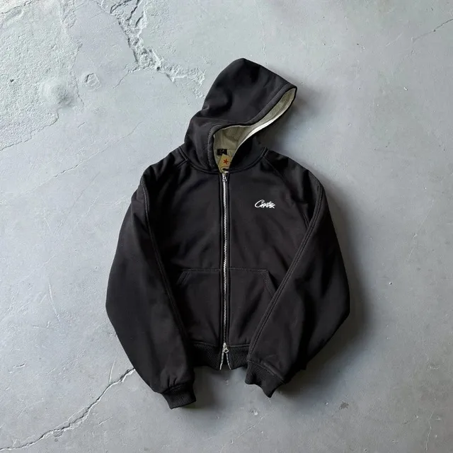 Carhartt Zip-Up Hooded Jacket Black with Contrast Lining