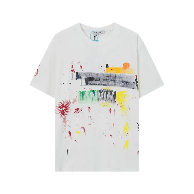 Lanvin Graphic T-Shirt Paint Splatter Print