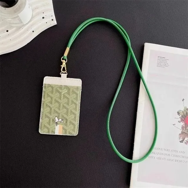 Goyard Lanyard Cardholder Goyardine Canvas with Snoopy Print