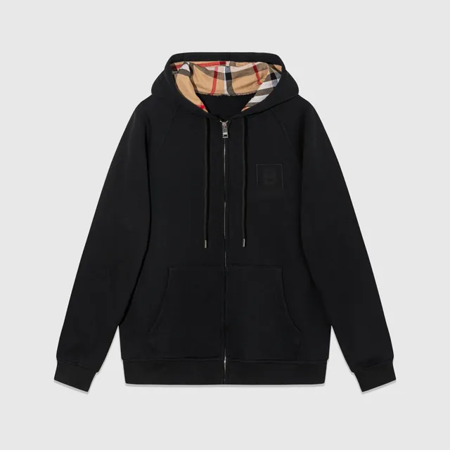 Burberry Zip-Up Hoodie Checkered Lining