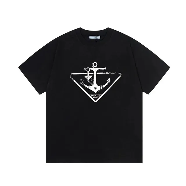 Prada Anchor Logo Tee Triangle Anchor Print