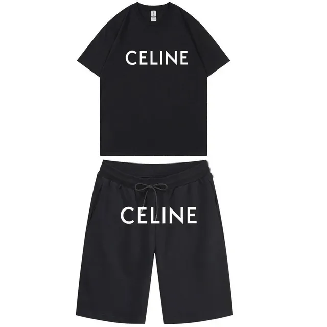 Celine Logo Set Black with White Logo