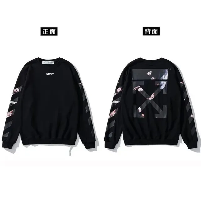 Off-White Crewneck Sweatshirt Diagonal Arrow Print