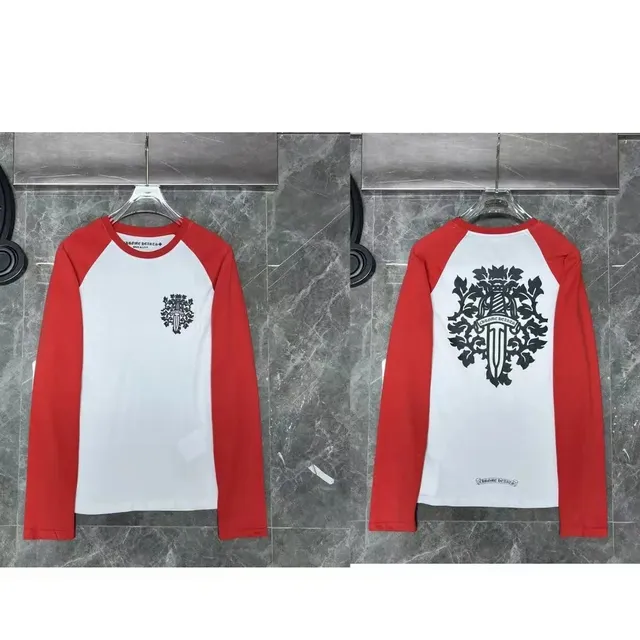 Chrome Hearts Long-Sleeve Raglan Tee Cross & Dagger Print