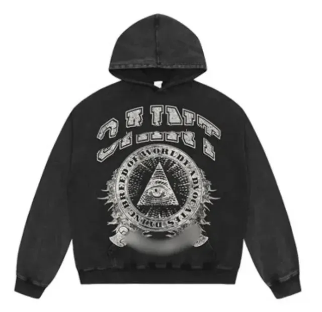 Saint Michael Hoodie All-Seeing Eye Graphic