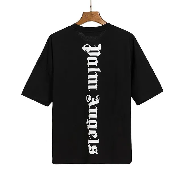 Palm Angels Graphic Tee Vertical Logo Print