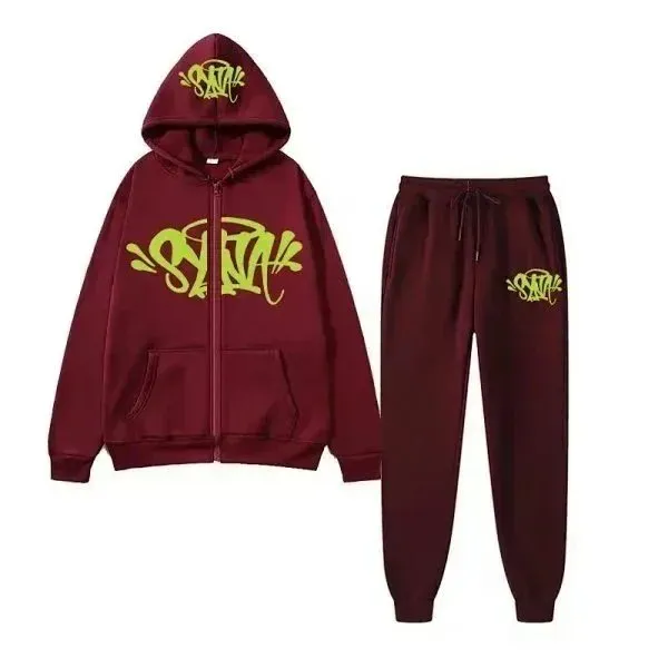 Syna World Hoodie and Joggers Set Graffiti Logo