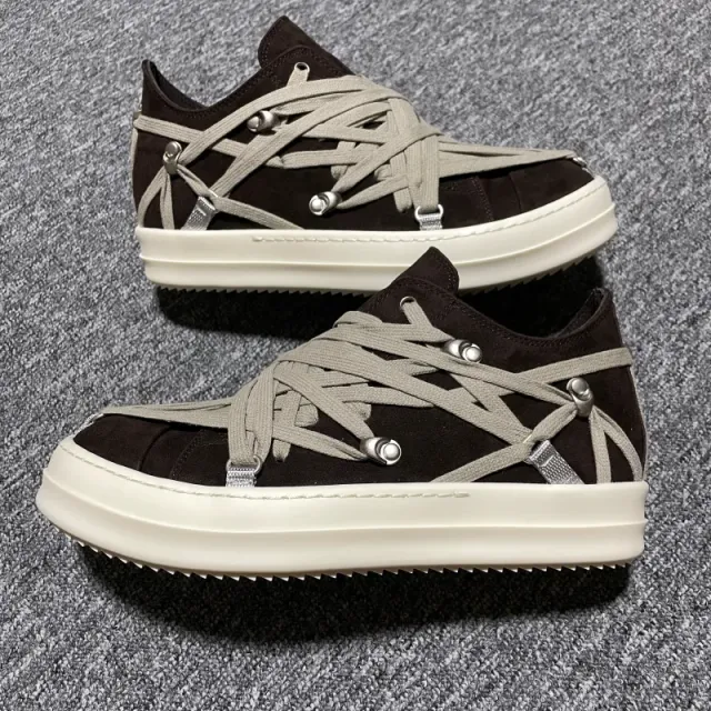 Rick Owens Geobasket Dark Brown Grey