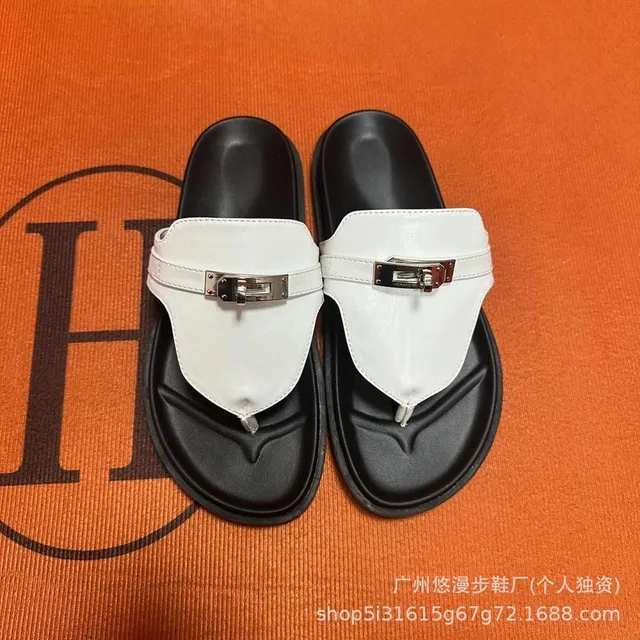 Hermès Oran Sandal White and Black