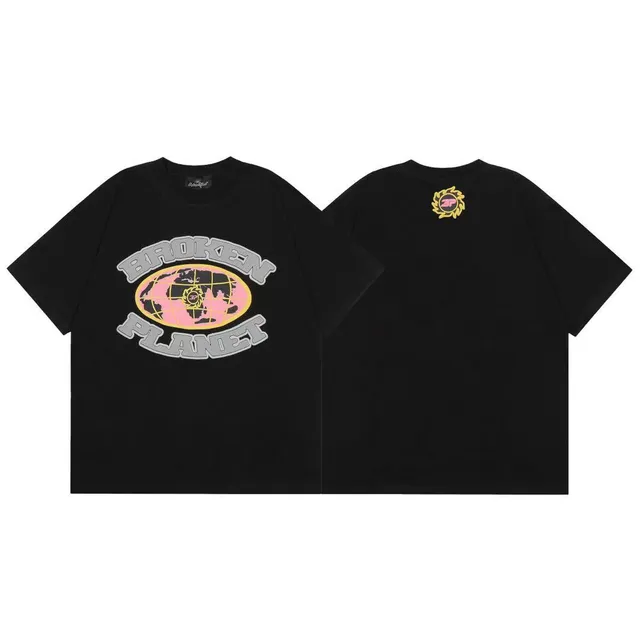 Graphic Tee Broken Planet Globe Print