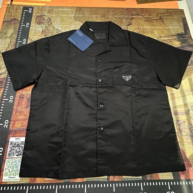 Prada Short-Sleeve Shirt Nylon with Triangle Logo