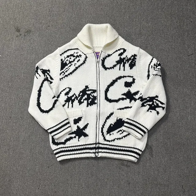 Corteiz Shark Knit Jacket Abstract Print