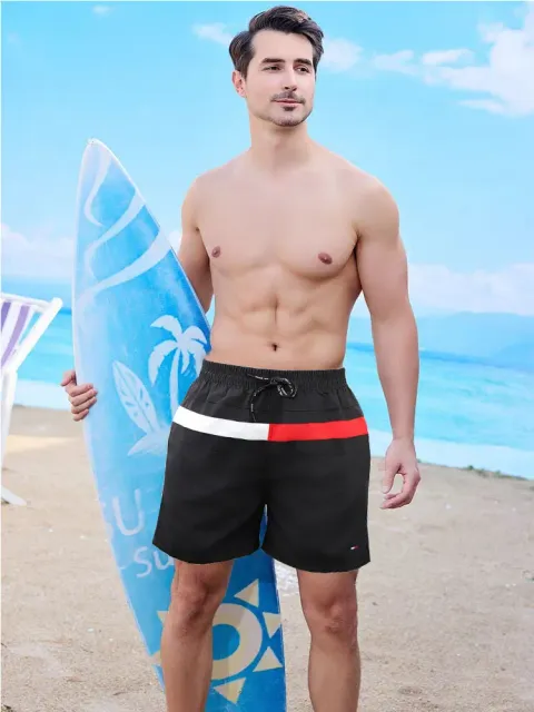 Tommy Hilfiger Swim Trunks Colorblock Waistband