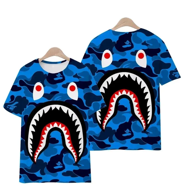 BAPE Shark Tee Blue Camo Shark