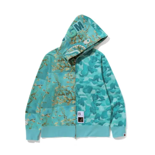 BAPE Zip-Up Hoodie Van Gogh Cherry Blossom Camo