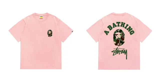 BAPE × Stüssy Short-Sleeve T-Shirt Camouflage Ape Head