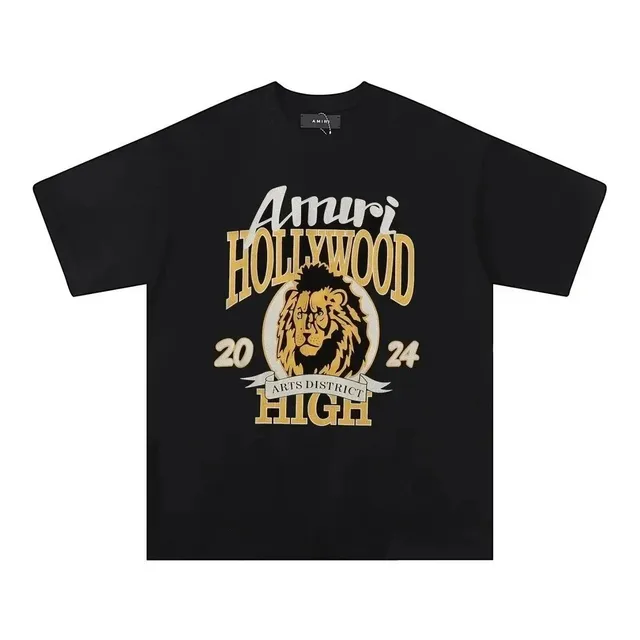 Amiri Graphic Tee Hollywood High Lion