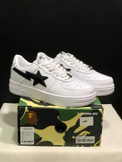 BAPE Air Force 1 Low White/Black Shark