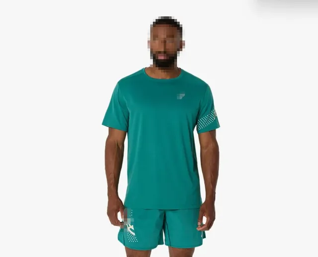 Asics Gel NYC Tee Teal with Dot Pattern