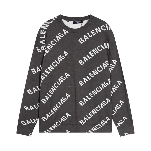 Balenciaga Logo Sweater All-Over Logo