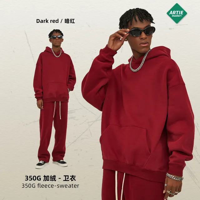 Artie Master Fleece Sweater Dark Red