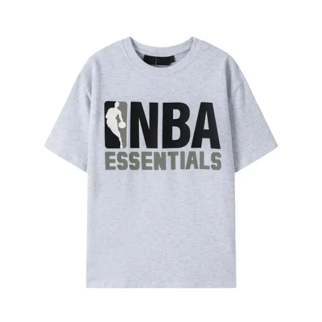 NBA Essentials Tee Grey Logo Print