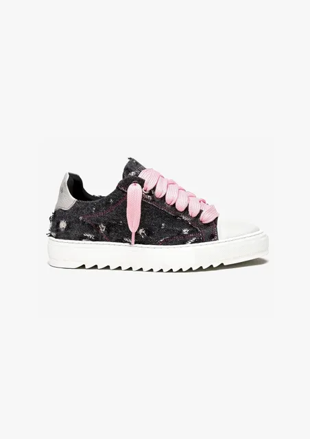 Versace Sneaker Distressed Denim